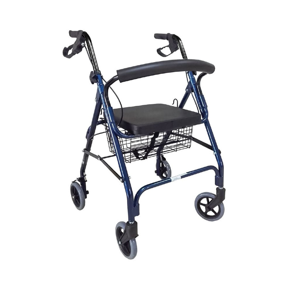 Περιπατητήρας Rollator Mobiak Μπλε με 4 τροχούς και κάθισμα Rollator / Περιπατητήρες με ρόδες στη Θεσσαλονικη