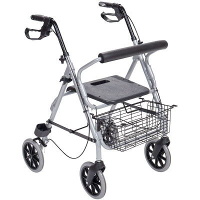 Rollator aλουμινίου Mobiak “Silver" με 4 τροχούς & κάθισμα Rollator / Περιπατητήρες με ρόδες στη Θεσσαλονικη