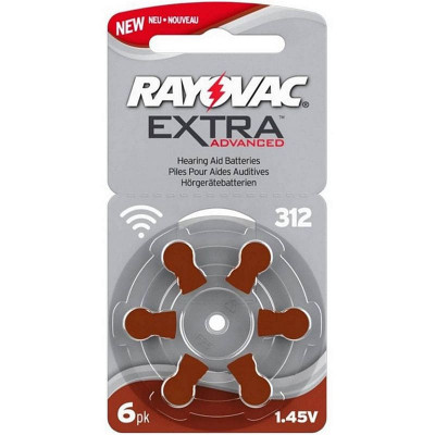 Μπαταρίες ακουστικών Rayovac No 312 (6 τμχ) Μπαταρίες ακουστικών βαρηκοΐας στη Θεσσαλονικη