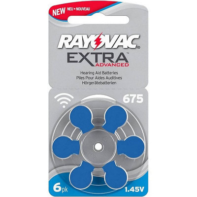 Μπαταρίες ακουστικών Rayovac No 675 (6 τμχ) Μπαταρίες ακουστικών βαρηκοΐας στη Θεσσαλονικη