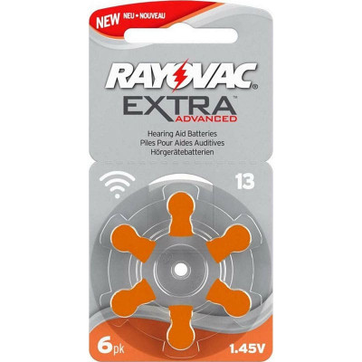 Μπαταρίες ακουστικών Rayovac No 13 (6 τμχ) Μπαταρίες ακουστικών βαρηκοΐας στη Θεσσαλονικη