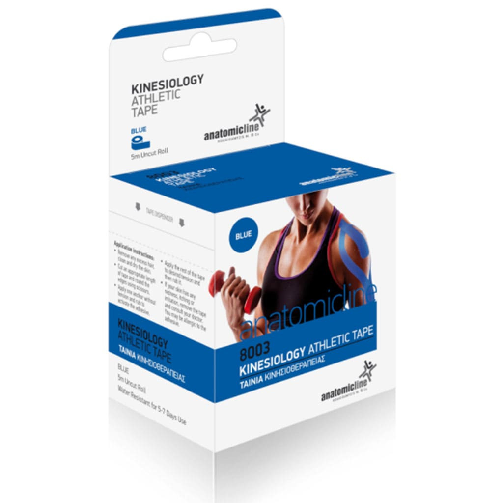 Ταινία κινησιοθεραπείας τύπου Kinesio Tape Anatomic Line | Μπλε Kinesiology Tape στη Θεσσαλονικη