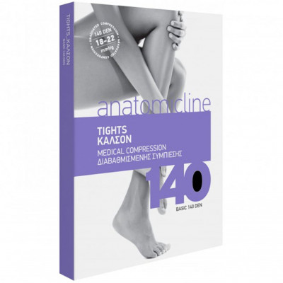 Καλσόν 140 DEN με συμπίεση κλάσης 1 Anatomic Line | Μαύρο Καλσόν φλεβίτιδας διαβαθμισμένης συμπίεσης στη Θεσσαλονικη