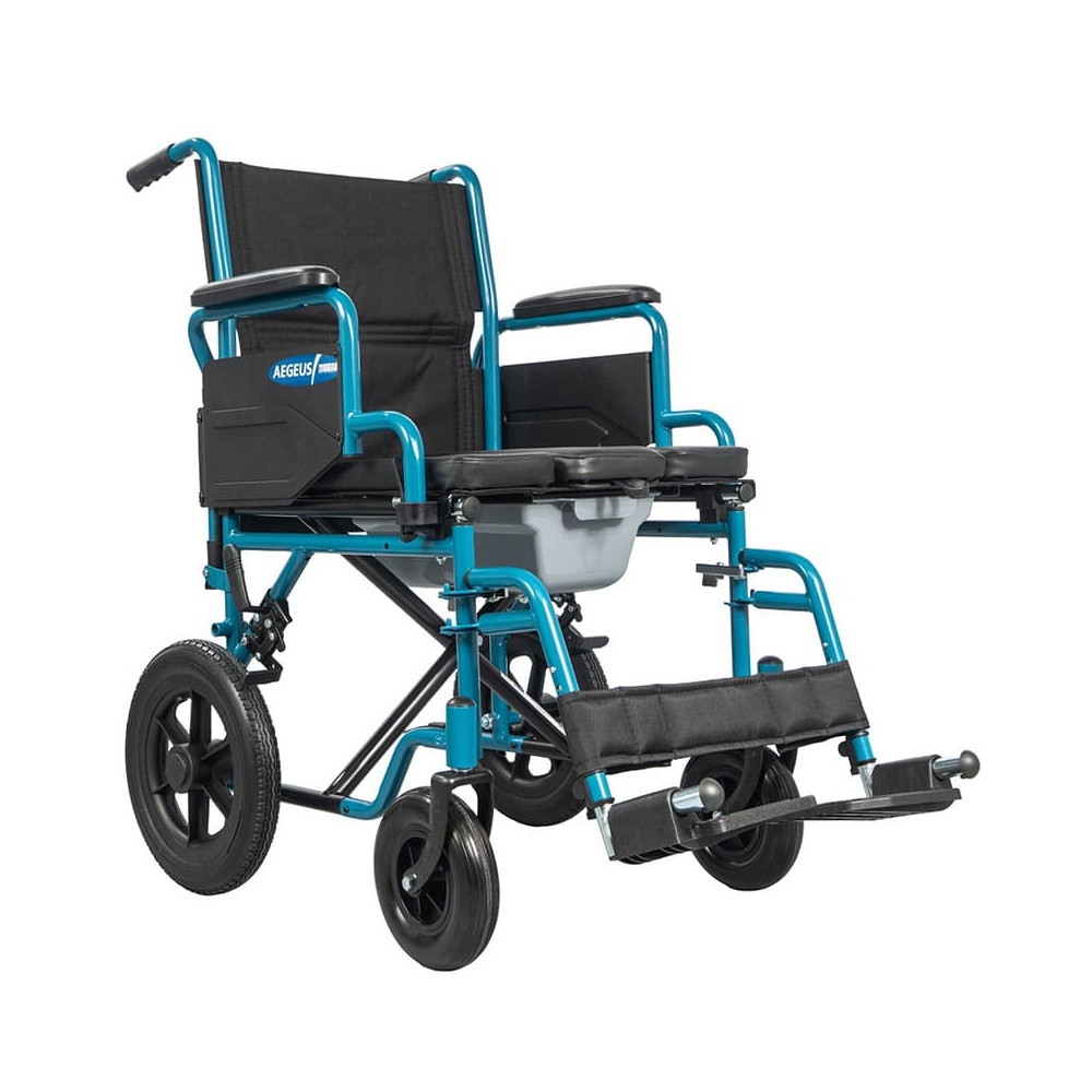 Αμαξίδια τουαλέτας Αναπηρικό αμαξίδιο τουαλέτας με δοχείο ΄Aegeus U-Shape στη Θεσσαλονικη