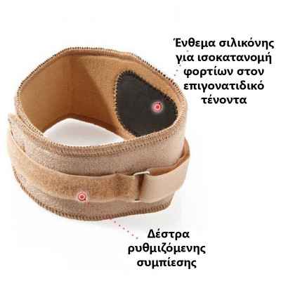 Επιγονατίδες & Νάρθηκες Γόνατου Υποεπιγονατιδικό strap σιλικόνης Oppo 1429 στη Θεσσαλονικη