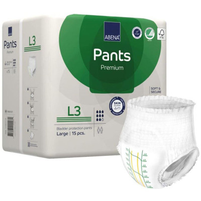 Πάνες βρακάκι ακράτειας ενηλίκων Πάνες βρακάκια πολύ μεγάλης ακράτειας Abena L3 Large | 15τμχ στη Θεσσαλονικη