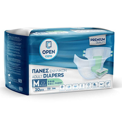 Πάνες ακράτειας με αυτοκόλλητο Πάνες ενηλίκων Open Care Economy Pack No2 Medium | 30 τεμ. στη Θεσσαλονικη