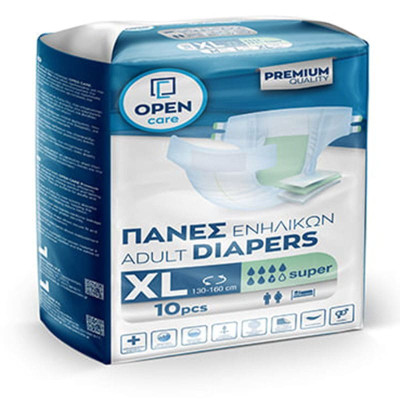 Πάνες ακράτειας με αυτοκόλλητο Πάνες ενηλίκων Open Care Premium No4 Extra Large 10 τεμ. στη Θεσσαλονικη