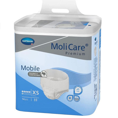 Πάνες βρακάκι ακράτειας ενηλίκων Πάνες βρακάκι ακράτειας Hartmann Molicare Mobile XSmall 14τμχ στη Θεσσαλονικη