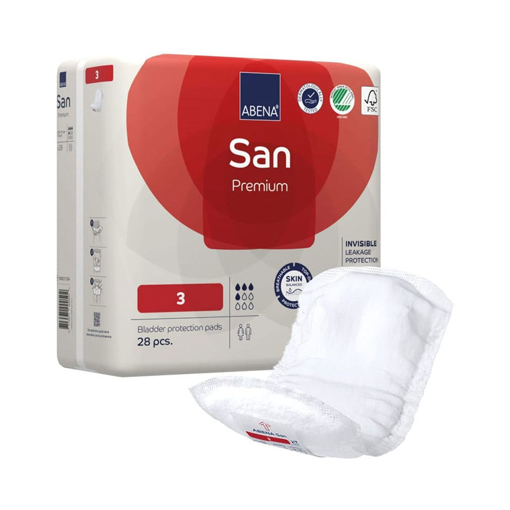 Σερβιέτες ακράτειας Σερβιέτες ακράτειας γυναικείες Abena San Premium No3 28 τεμ. στη Θεσσαλονικη