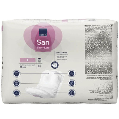 Σερβιέτες ακράτειας Σερβιέτες ελαφράς ακράτειας Abena San Premium No2 | 30 τμχ στη Θεσσαλονικη