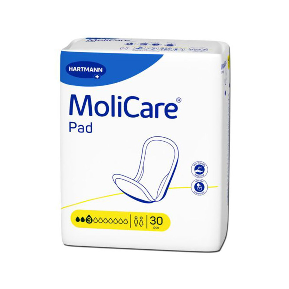 Σερβιέτες ακράτειας Σερβιέτες ελαφράς ακράτειας Molicare Pad 3 σταγόνες | 30 τμχ στη Θεσσαλονικη