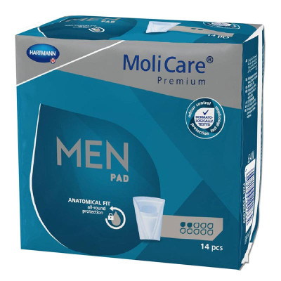 Σερβιέτες ακράτειας Ανδρικές σερβιέτες Hartmann MoliCare MEN Pad 2 σταγόνων στη Θεσσαλονικη