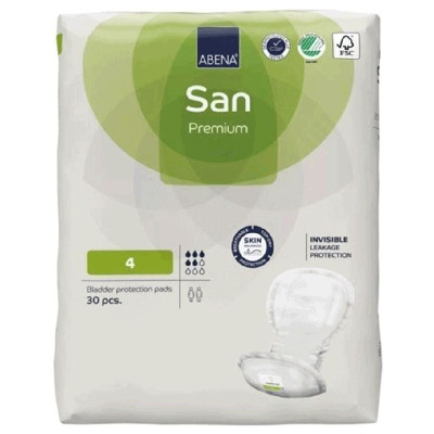 Σερβιέτες ακράτειας προσφορές Κιβώτιο σερβιέτες ακράτειας Abena San Premium No4 | 9×30 τμχ στη Θεσσαλονικη
