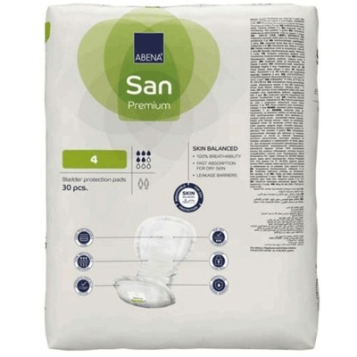 Σερβιέτες ακράτειας προσφορές Κιβώτιο σερβιέτες ακράτειας Abena San Premium No4 | 9×30 τμχ στη Θεσσαλονικη