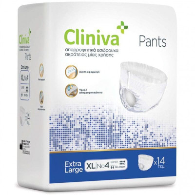 Πάνες βρακάκι ακράτειας ενηλίκων Πάνες βρακάκια ενηλίκων Cliniva Pants | XLarge 14 τεμ. στη Θεσσαλονικη