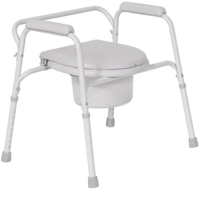 Καρέκλα τουαλέτα σταθερή μεταλλική Μπεζ Mobiak