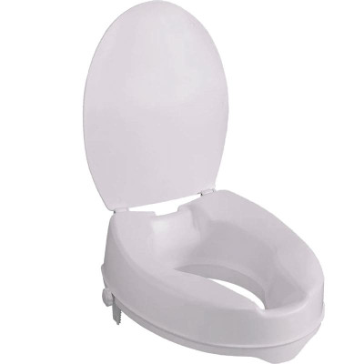 Ανυψωτικό κάθισμα λεκάνης τουαλέτας με καπάκι | Ύψος 15 cm