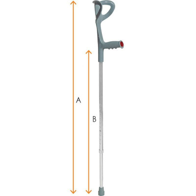 Βακτηρίες αγκώνος Βακτηρία αγκώνος αλουμινίου Mobiak Γκρι | Τεμάχιο στη Θεσσαλονικη