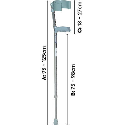 Βακτηρίες αγκώνος Πατερίτσες αγκώνα Mobiak με λαβές κλειστού τύπου | Ζεύγος στη Θεσσαλονικη