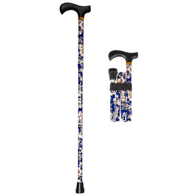 Μπαστούνια στήριξης Γυναικείο μπαστούνι σπαστό ρυθμιζόμενο Mobiak | Blue Flower στη Θεσσαλονικη