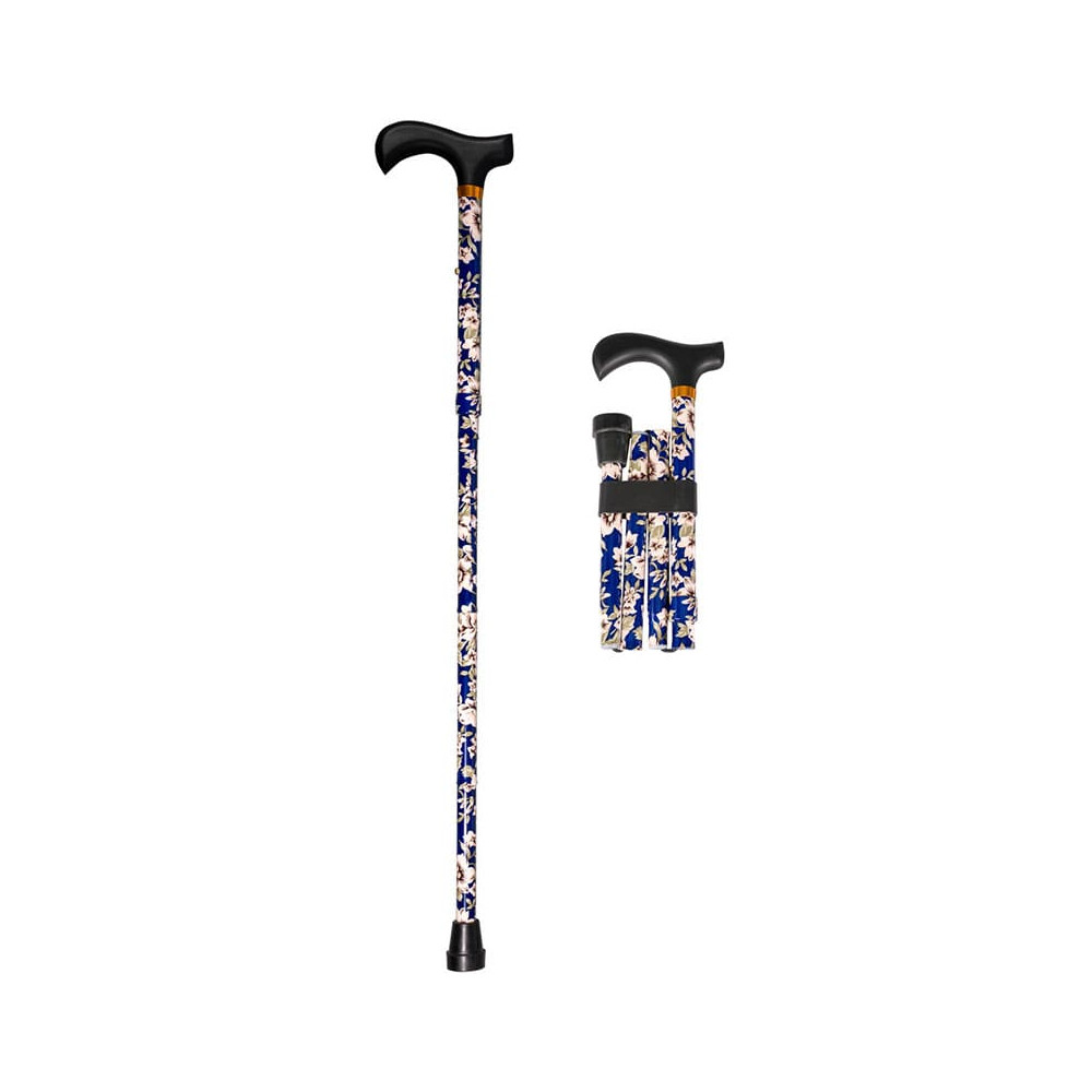 Μπαστούνια στήριξης Γυναικείο μπαστούνι σπαστό ρυθμιζόμενο Mobiak | Blue Flower στη Θεσσαλονικη
