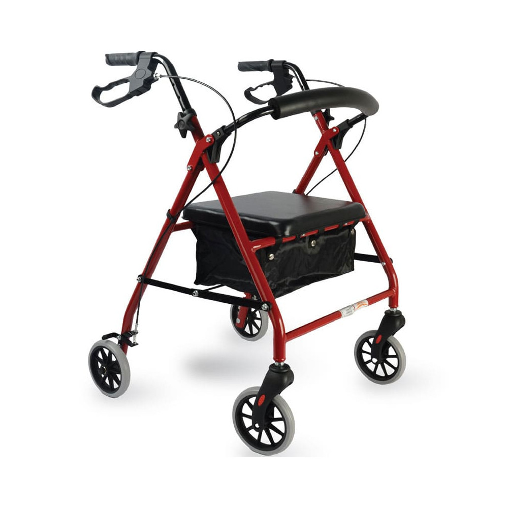 Rollator / Περιπατητήρες με ρόδες Περπατούρα αλουμινίου με ρόδες Red Rollator Medical Brace στη Θεσσαλονικη