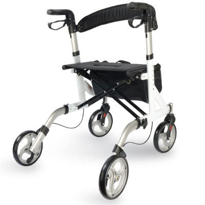 Rollator / Περιπατητήρες με ρόδες Περιπατητήρας αλουμινίου με ρόδες White Rollator Medical Brace στη Θεσσαλονικη