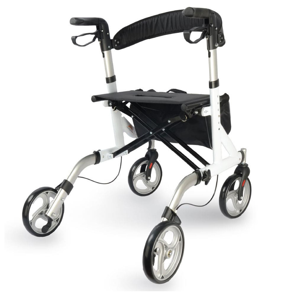 Rollator / Περιπατητήρες με ρόδες Περιπατητήρας αλουμινίου με ρόδες White Rollator Medical Brace στη Θεσσαλονικη