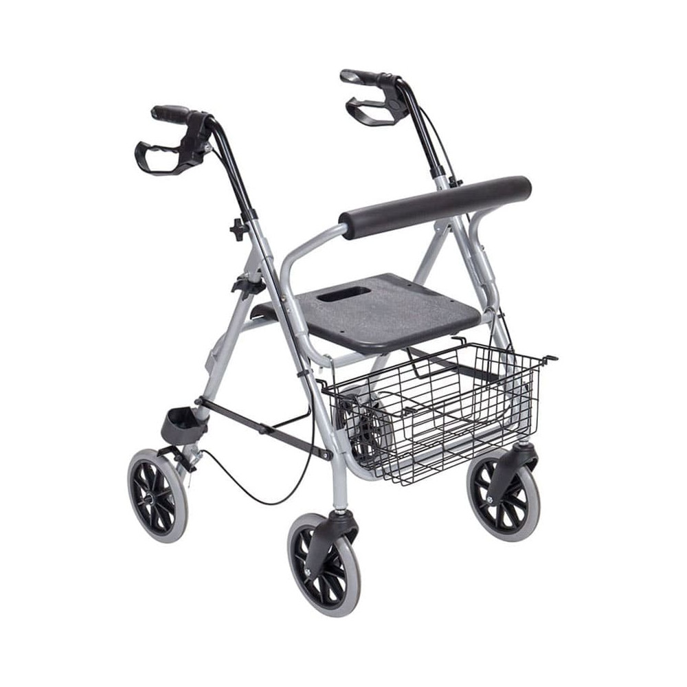 Rollator / Περιπατητήρες με ρόδες Περιπατητήρας Rollator αλουμινίου με κάθισμα Mobiak Silver στη Θεσσαλονικη