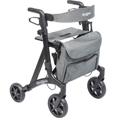 Rollator / Περιπατητήρες με ρόδες Rollator αλουμινίου Mobiak Action Black στη Θεσσαλονικη