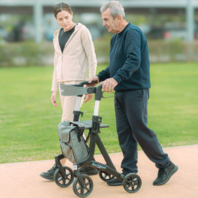 Rollator / Περιπατητήρες με ρόδες Rollator αλουμινίου Mobiak Action Black στη Θεσσαλονικη