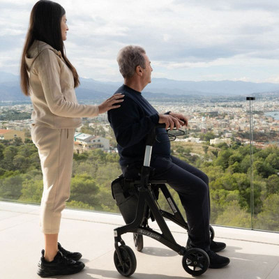 Rollator / Περιπατητήρες με ρόδες Rollator αλουμινίου Mobiak Action Black στη Θεσσαλονικη