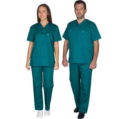Στολές Ιατρών / Νοσηλευτών Unisex Σετ στολή ιατρική Unisex Alezi | Σκούρο Πράσινο στη Θεσσαλονικη