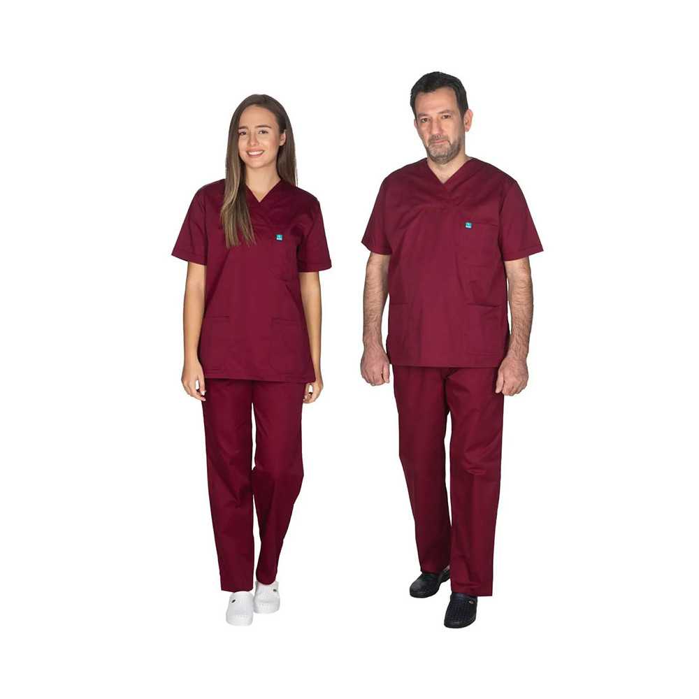Στολές Ιατρών / Νοσηλευτών Unisex Σετ στολή Νοσηλευτών - Γιατρών Alezi Unisex | Μπορντό στη Θεσσαλονικη
