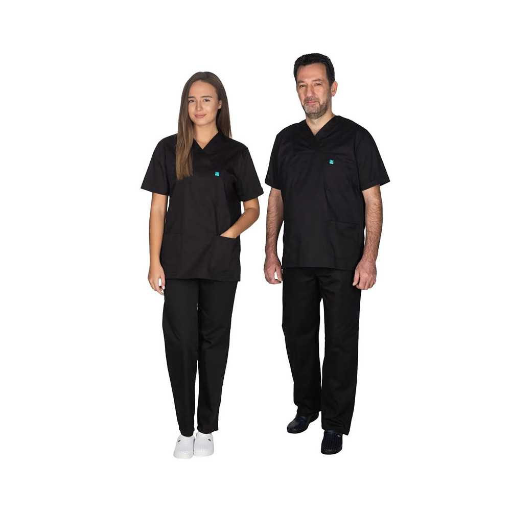 Στολές Ιατρών / Νοσηλευτών Unisex Σετ στολή Νοσηλευτών & Ιατρών Alezi Unisex | Μαύρο στη Θεσσαλονικη