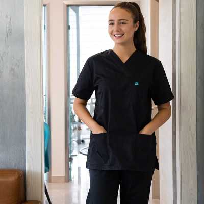 Στολές Ιατρών / Νοσηλευτών Unisex Σετ στολή Νοσηλευτών & Ιατρών Alezi Unisex | Μαύρο στη Θεσσαλονικη