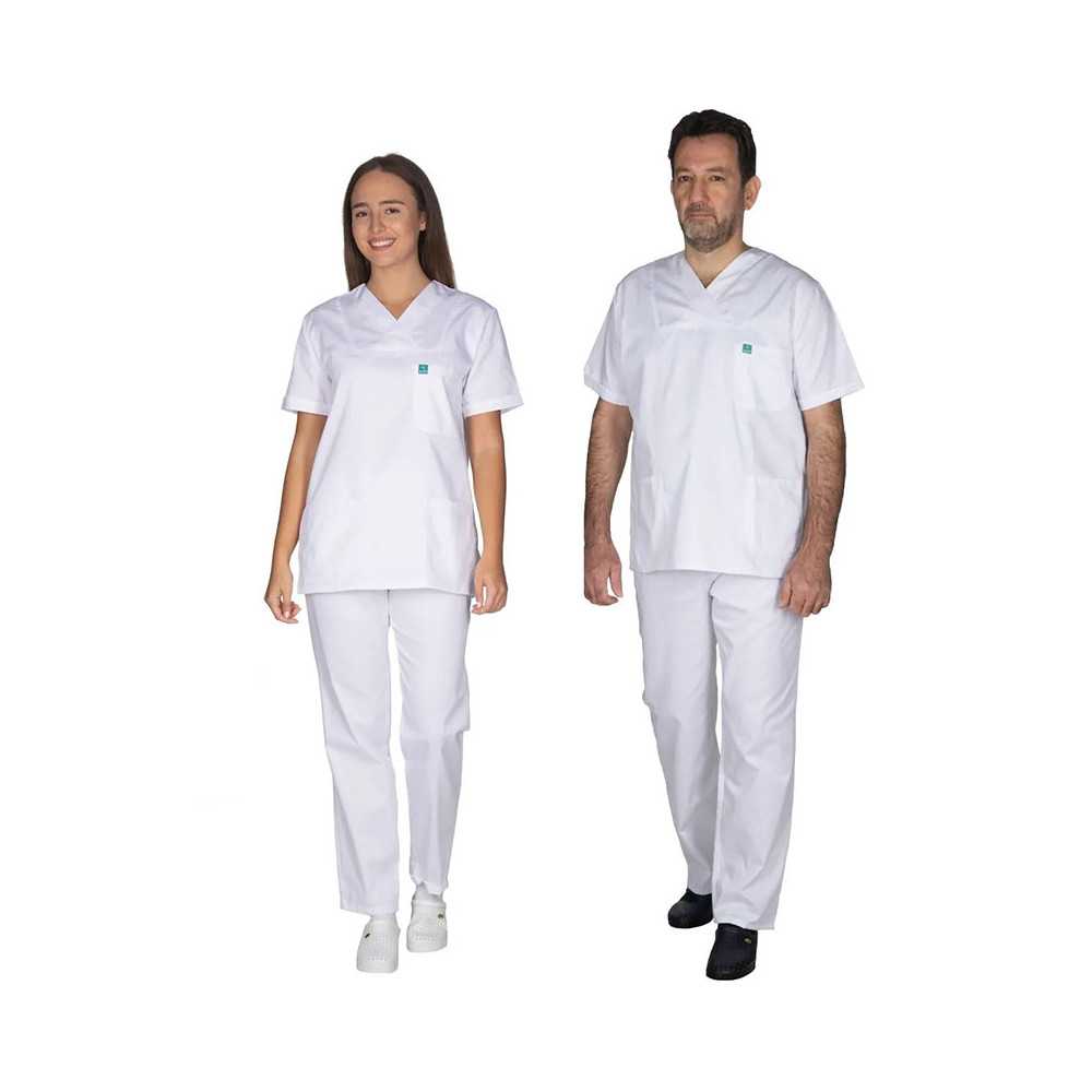 Στολές Ιατρών / Νοσηλευτών Unisex Σετ στολή Νοσηλευτικής Alezi Unisex | Λευκή στη Θεσσαλονικη