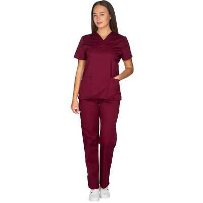 Ιατρικές στολές γυναικείες Classic Fit Γυναικεία στολή Ιατρών - Νοσηλευτών Alezi Classic Fit | Μπορντό στη Θεσσαλονικη