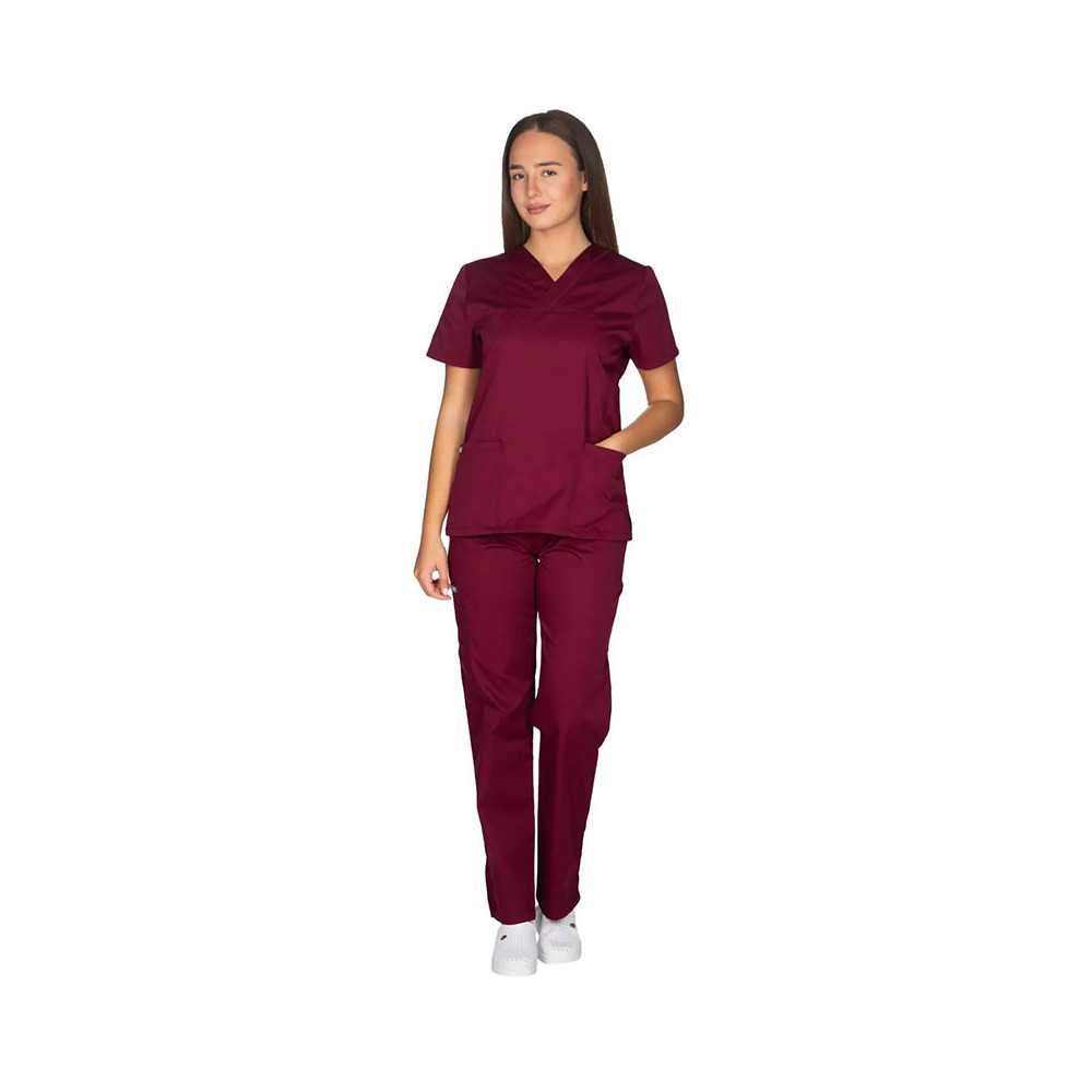 Ιατρικές στολές γυναικείες Classic Fit Γυναικεία στολή Ιατρών - Νοσηλευτών Alezi Classic Fit | Μπορντό στη Θεσσαλονικη