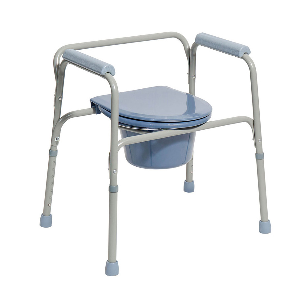 Καρέκλα τουαλέτας σταθερή μεταλλική για ηλικιωμένους και άτομα με αναπηρία