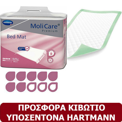 Κιβώτιο υποσέντονα Hartmann Molicare Premium Bed Mat 7 σταγόνων με πτερύγια 60x90 cm | 120 τεμ.