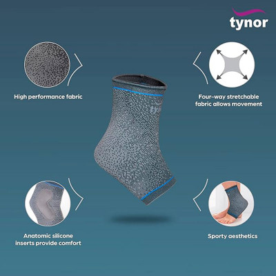 Επιστραγαλίδα με ένθετα σιλικόνης Tynor Urbane Ποδοκνημική - Αστράγαλος στη Θεσσαλονικη