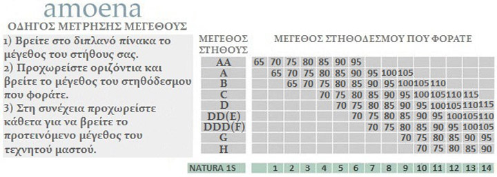 Οδηγός μέτρησης πρόθεσης μαστού